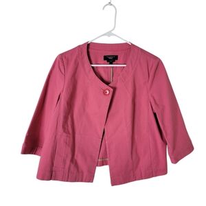 Talbots Pink 3/4 Sleeve Blazer Jacket